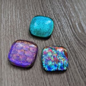 Fused glass cabochons